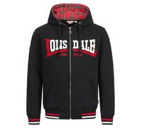 Sudadera con cremallera 'Nateby' Hombre LONSDALE S rojo / negro / blanco