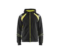 Sudadera con cremallera negro/amarillo L