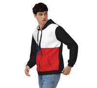 Sudadera con Cremallera para Hombre República Checa Bandera Nacional Clásico Cómodo Top Chaqueta Manga Larga con Puños Acanalados Ideal Fin De Semana Estilo Clásico del Reino Unido Sudaderas Trabajo