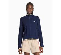Sudadera con cremallera Slim adidas Originals Cable Knit Firebird para mujer Azul S