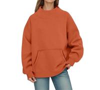 Sudadera con Cuello Alto, Bolsillos en los Hombros y Forro Polar, Jersey ex | Sudadera Blanca Mujer Sin Capucha Camisetas Fucsia Violeta Botella Fiesta V Crema Daisy Tejida Online Sweatshirts
