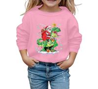 Sudadera con cuello redondo, estampado de Navidad (1-14 años) Fiestas Reuniones diarias Salidas Famosas