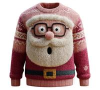 Sudadera con cuello redondo y rayas texturizadas, de manga larga, casual, suave, cómoda, para uso diario y actividades al aire libre, rosso, S