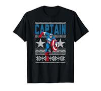 Sudadera con Estampado de Estrellas feas de Capitán América de Marvel Camiseta, Hombre, Negro, 3XL
