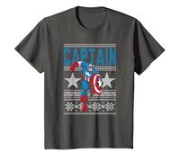 Sudadera con Estampado de Estrellas feas de Capitán América de Marvel Camiseta, Niños, Asfalto, 4 años