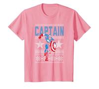 Sudadera con Estampado de Estrellas feas de Capitán América de Marvel Camiseta, Niños, Rosado, 6 años
