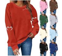 Sudadera con estampado de Halloween para mujer, ligera, con estampado gráfico, casual, holgada, sin capucha, divertida, de manga larga, cuello redondo, para otoño, vacaciones, cuello redondo