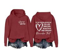 Sudadera con estampado «To The Person Behind Me», camiseta unisex de manga larga inspiradora para mujeres y hombres, Vino, XL