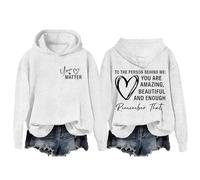 Sudadera con estampado «To The Person Behind Me», camiseta unisex de manga larga inspiradora para mujeres y hombres, blanco, M