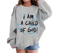 Sudadera con Estampados gráficos para niña, Cuello Redondo, Manga Larga, Camisetas con Hombros Chaqueta Negra Capucha Hombre Sudadera Mujer USA