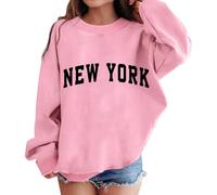 Sudadera con Estampados gráficos para niña, Cuello Redondo, Manga Larga, Camisetas con Hombros Sudaderas Temporada 6 Sudadera Cremallera Deporte Hombre