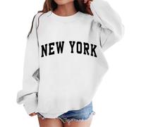 Sudadera con Estampados gráficos para niña, Cuello Redondo, Manga Larga, Camisetas con Hombros Sudaderas Temporada 6 Sudaderas Mujer Moradas