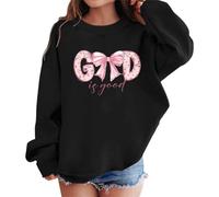 Sudadera con Estampados gráficos para niña, Cuello Redondo, Manga Larga, Camisetas con Hombros Sudaderas Y Pareja