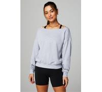 Sudadera con hombros al descubierto Year Round Terry Fabletics Gray Womens XL