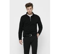 Sudadera con media cremallera Hombre Talla XL. Color Negro