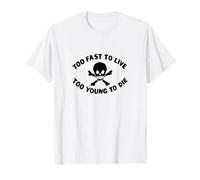 Sudadera con texto en alemán "too fast to live too young to die tshirt Print Hoodie Camiseta