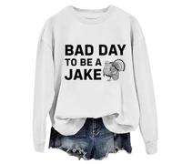 Sudadera con texto en inglés "Bad Day To Be A Jake", divertida camiseta de caza unisex, blanco, M