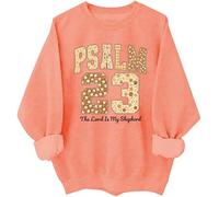 Sudadera con texto en inglés "El Señor es mi pastor" del Salmo 23, versículo de la Biblia, camisetas cristianas de Acción de Gracias, Hami naranja, XL