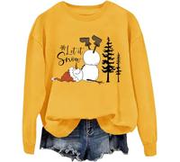 Sudadera con texto en inglés "Let It Snowing", divertida sudadera de Navidad, sudadera unisex, amarillo, S