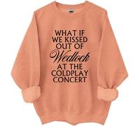 Sudadera con texto en inglés "What If We Kissed Out Of Wedlock At The Concert", "What If We Kissed Out Of Wedlock At The Concert", Hami naranja, S
