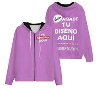 Sudadera cremallera hombre personalizada Imprime cualquiera de tus diseños fotos textos sudaderas mujer Personalizado con capucha sweatshirt oversize hoodie parte delantera y trasera regalos parejas