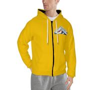 Sudadera Cremallera Personalizada Unisex - Agrega Tu Texto/Imagen/Foto, Hoodie, Sudadera Zip, Sweatshirt Personalizado, CumpleañOs, Navidad, Aniversario, Equipo L