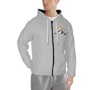 Sudadera Cremallera Personalizada Unisex - Agrega Tu Texto/Imagen/Foto, Hoodie, Sudadera Zip, Sweatshirt Personalizado, CumpleañOs, Navidad, Aniversario, Equipo L