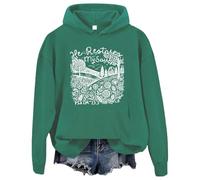 Sudadera cristiana con capucha He Restores My Soul para mujer y hombre, verde, XXL