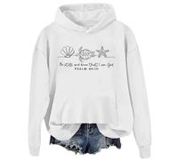 Sudadera cristiana con texto en inglés "Be Still And Know That I Am God" para mujer, inspiradora Pascua Jesús, Blanco-d, S