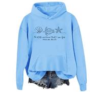 Sudadera cristiana con texto en inglés "Be Still And Know That I Am God" para mujer, inspiradora Pascua Jesús, Carolina Blue-d, S