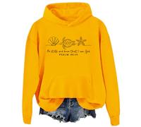 Sudadera cristiana con texto en inglés "Be Still And Know That I Am God" para mujer, inspiradora Pascua Jesús, Amarillo-d, M
