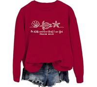 Sudadera cristiana con texto en inglés "Be Still And Know That I Am God" para mujer, inspiradora Pascua Jesús, Claret-y, S