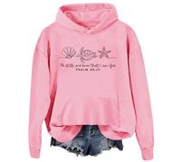 Sudadera cristiana con texto en inglés "Be Still And Know That I Am God" para mujer, inspiradora Pascua Jesús, Rosa-d, S
