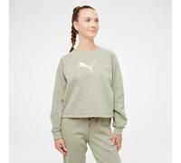 Sudadera Crop Mujer Verde Algodón XS