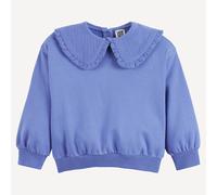 Sudadera cuello Peter Pan de felpa. Talla 108 cm (5 años). Color azul