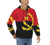 Sudadera Cuello Redondo Angola Bandera Gráfico con Capucha Hoodie Unisex Sudaderas Estampado Hombres Mujeres Manga Larga Cordón Sudaderas con Bolsillos Size S A 3XL