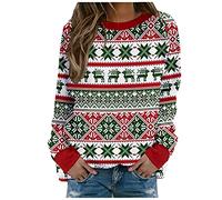 Sudadera Cuello Redondo para Mujer Navidad - NavideñA Talla Grande Sueter Sudadera Personalizada Mujer Ligero Y CóModo Ugly Christmas Sweater Adolescente Chica Sudadera Pullover Moda Top