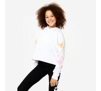 Sudadera Danza Modern Jazz Niños Blanco Ultra Verde Celadón Capucha Crop 113-122cm 5-6A