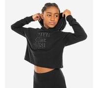 Sudadera Danza Modern Jazz Niños Negro Ultra Crop Capucha 113-122cm 5-6A