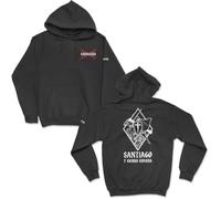 Sudadera de caballería española - Sudadera militar de caballería - Sudadera del ejercito de tierra - Sudadera táctica militar español (FR/ES, Letras, M, Regular, Regular, Negro con capucha)