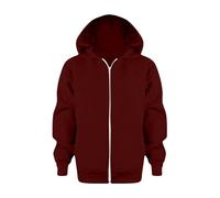 Sudadera de Color Liso con Cremallera, Chaquetas largas con Capucha, Manga Larga, Abrigo y Chaqueta para niñas y niños Sudaderas Originales Chica