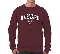 Sudadera de cuello redondo Campus Colors para adultos, con dise o suave y logo de arco y d a del juego (Harvard Crimson - Rojo peque o)