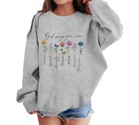 Sudadera de Cuello Redondo Manga Larga para niñas Tejido Ligero con diseño de Estampado Lettering cómoda Blusa Deportiva Infantil (Grey, 8-9 Years)
