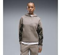 Sudadera de felpa con capucha PUMA Sport Animal para mujer, Ropa, Beige, M