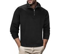 Sudadera de forro polar con cremallera de un cuarto para hombre, sudadera étnica sin capucha, cuello alto, sudaderas informales, sudaderas deportivas, sudaderas deportivas para correr al aire libre