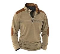 Sudadera de forro polar con media cremallera para hombre, sudadera suave de estilo campestre, sudaderas ligeras e informales para exteriores, resistentes al viento, suéter cálido para otoño e invierno