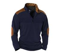 Sudadera de forro polar con media cremallera para hombre, sudadera suave de estilo campestre, sudaderas ligeras e informales para exteriores, resistentes al viento, suéter cálido para otoño e invierno