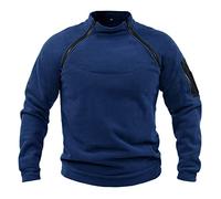 Sudadera de forro polar para hombre, para exteriores, de forro polar, táctica, con cremallera, a prueba de viento, chaqueta de forro polar para senderismo, trekkin, marine, 4XL