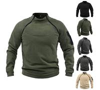 Sudadera de forro polar para hombre, para exteriores, de forro polar, táctica, con cremallera, a prueba de viento, chaqueta de forro polar para senderismo, trekkin, verde, XL