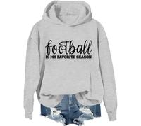 Sudadera de fútbol es mi temporada favorita, camiseta de temporada de fútbol, camisetas del día del partido para mujeres y hombres, Gris-1, XL